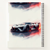 Carnet Voiture de sport futuriste - Design élégant généré (Dos)