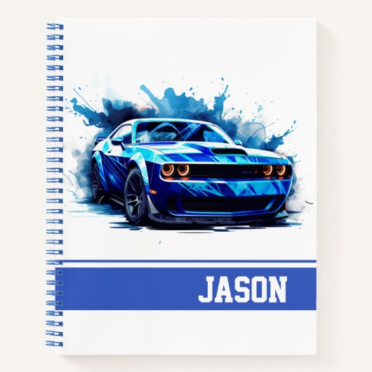 Carnet Voiture Musclée (Devant)