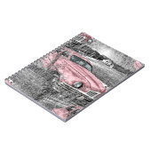 Carnet voiture rose vintage (Côté gauche)