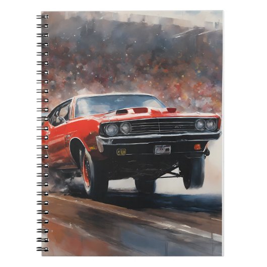 Carnet Voiture rouge Vintage (Devant)