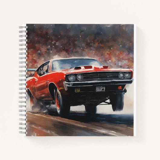 Carnet Voiture rouge Vintage (Devant)