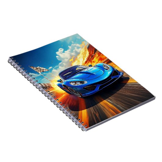Carnet - Voiture sport bleue (Côté Droit)