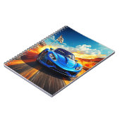 Carnet - Voiture sport bleue (Côté gauche)