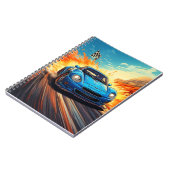 Carnet - Voiture sport bleue (Côté gauche)