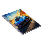 Carnet - Voiture sport bleue (Côté Droit)