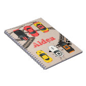 Carnet Voitures de course avec des marques de pneus (Côté Droit)