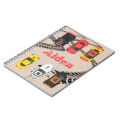 Carnet Voitures de course avec des marques de pneus (Côté gauche)