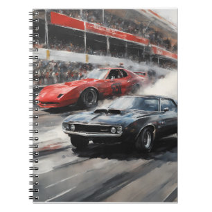 Carnet Voitures de muscle Red & Black