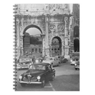 Carnet Voitures et monuments anciens Rome Italyvintage, c