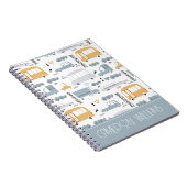 Carnet Voitures mignonnes dans le Motif de la circulation (Côté Droit)