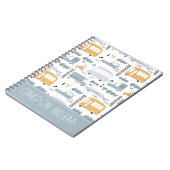 Carnet Voitures mignonnes dans le Motif de la circulation (Côté gauche)