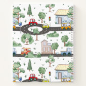 Carnet Voitures mignonnes en Ville Motif pour petits garç (Dos)