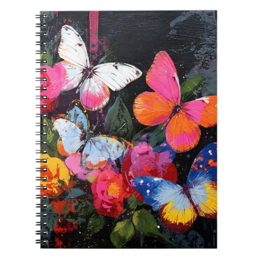 Carnet Vol de papillon abstrait vibrant (10) (Devant)