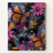 Carnet Vol de papillon abstrait vibrant (4) (Dos)