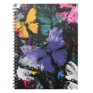 Carnet Vol de papillon abstrait vibrant (7)