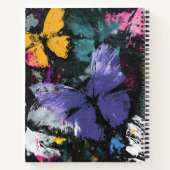 Carnet Vol de papillon abstrait vibrant (7) (Dos)