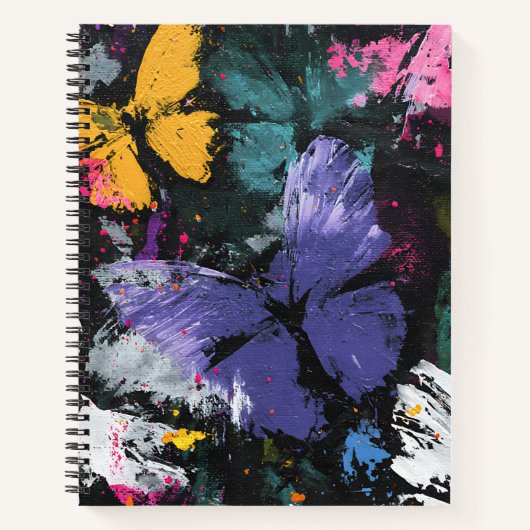 Carnet Vol de papillon abstrait vibrant (7) (Devant)