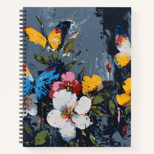 Carnet Vol de papillon abstrait vibrant (9) (Devant)