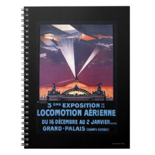 Carnet Vol plat au-dessus d'affiche de projecteur