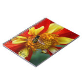 Carnet Vol stationnaire sur Dahlia orange et jaune (Côté gauche)