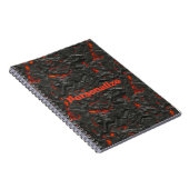 Carnet Volcan de lave molle noir et rouge (Côté Droit)