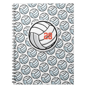 Carnet Volley-ball Blanc Black Custom Sports Team Custom 