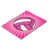 Carnet Volley-ball rose (Côté gauche)