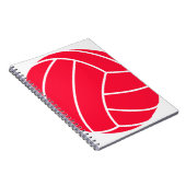 Carnet Volley-ball rouge écarlate (Côté Droit)