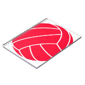 Carnet Volley-ball rouge écarlate (Côté gauche)