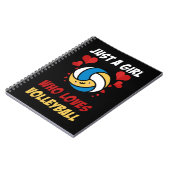 Carnet Volleyball Juste Une Fille Qui Aime Volleyball 527 (Côté gauche)