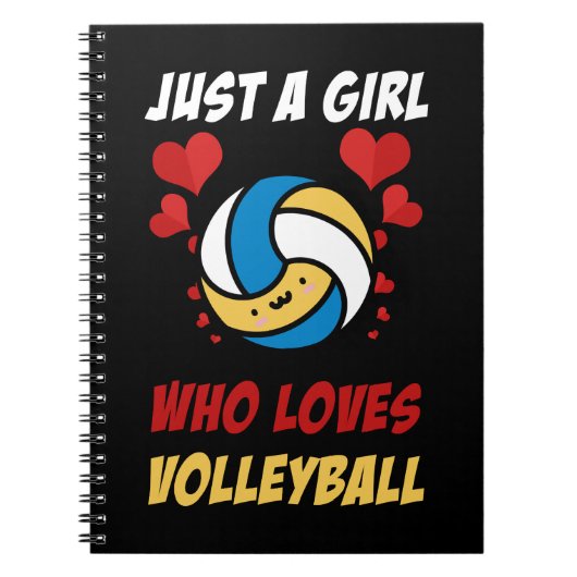 Carnet Volleyball Juste Une Fille Qui Aime Volleyball 527 (Devant)
