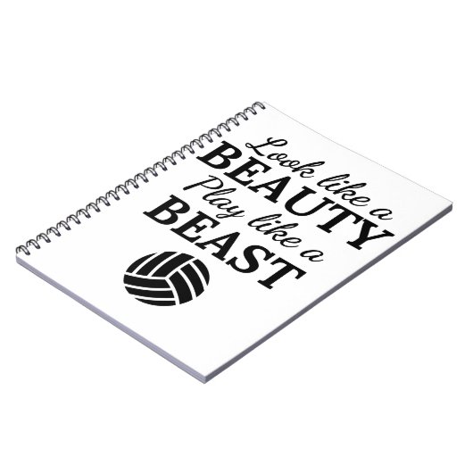 Carnet Volleyball : On dirait un jeu de beauté comme une  (Côté gauche)