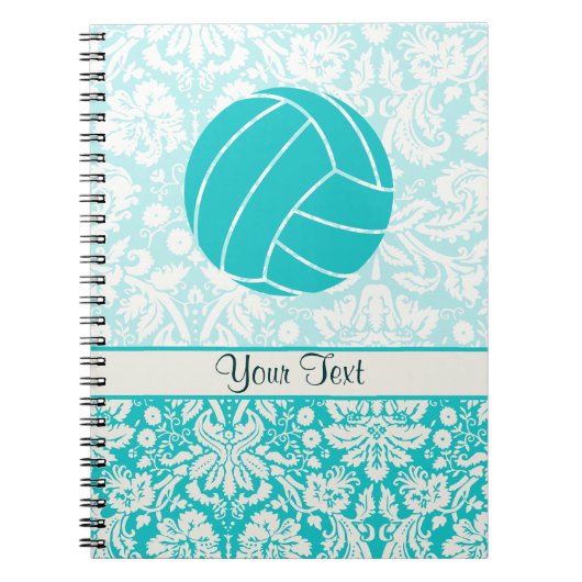 Carnet Volleyball turquoise (Devant)