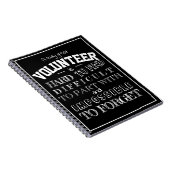 Carnet Volontaire Merci Appréciation Cadeau noir (Côté Droit)