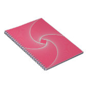Carnet vortex carré en velours rose (Côté Droit)