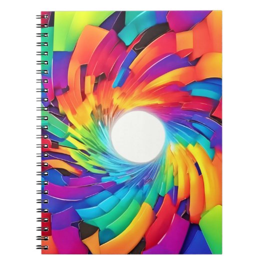 Carnet Vortex kaléidoscopique : Un voyage coloré (Devant)