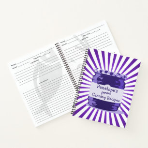 Carnet Vos Célèbres Recettes De Canning Jelly Violet Jar 