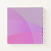 Carnet Vos initiales de chevauchement | Géométrique rose  (Dos)