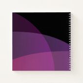 Carnet Vos initiales de chevauchement | Moderne violet et (Dos)