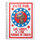 Carnet Vote pour Dachshund (Devant)