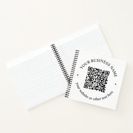 Carnet Votre code QR téléchargé avec texte circulaire mod (Intérieur)