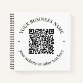 Carnet Votre code QR téléchargé avec texte circulaire mod (Devant)