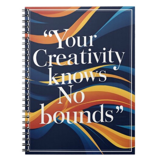 Carnet Votre Créativité Ne Connaît Aucune Frontière (Devant)