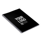 Carnet Votre logo avec code QR et texte modifiables (Côté Droit)