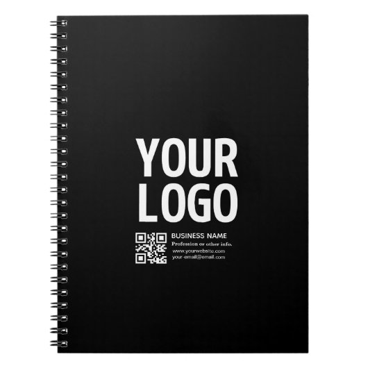 Carnet Votre logo avec code QR et texte modifiables (Devant)