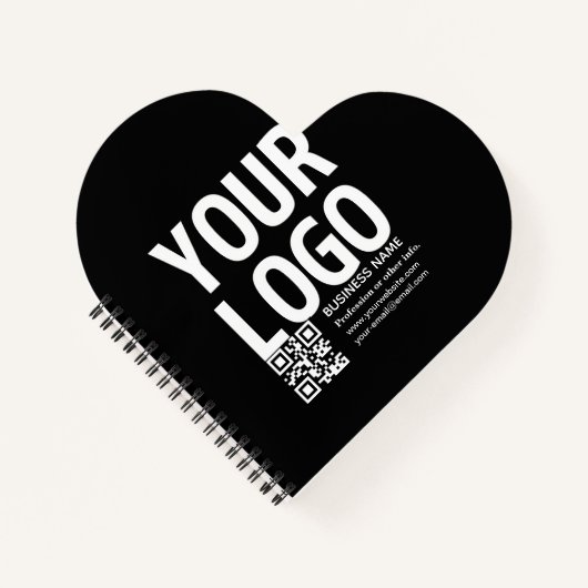 Carnet Votre logo avec code QR et texte modifiables (Devant)