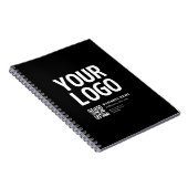 Carnet Votre logo avec code QR et texte modifiables (Côté Droit)