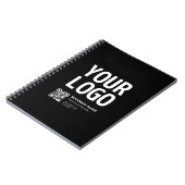 Carnet Votre logo avec code QR et texte modifiables (Côté gauche)