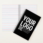 Carnet Votre logo avec code QR et texte modifiables (À l'intérieur)
