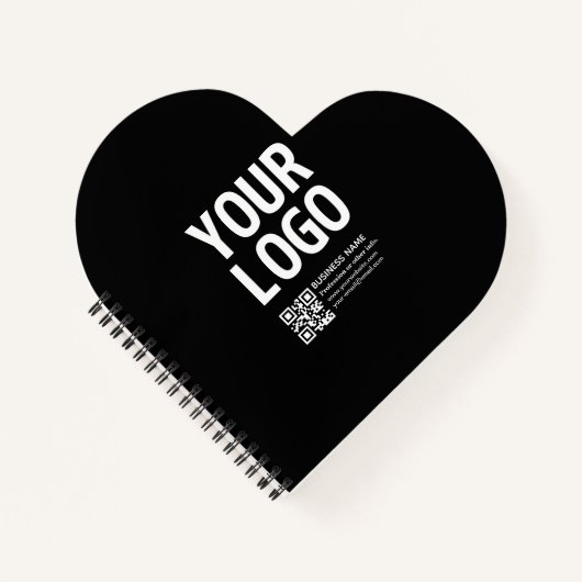 Carnet Votre logo avec code QR et texte modifiables (Devant)